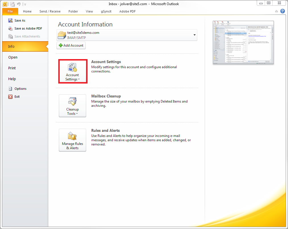 leavemsg outlook10 2